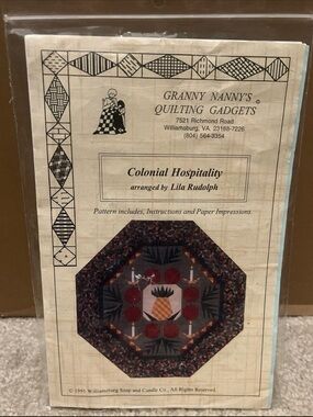 Colonial Hospitality Quilt Pattern Granny Nanny